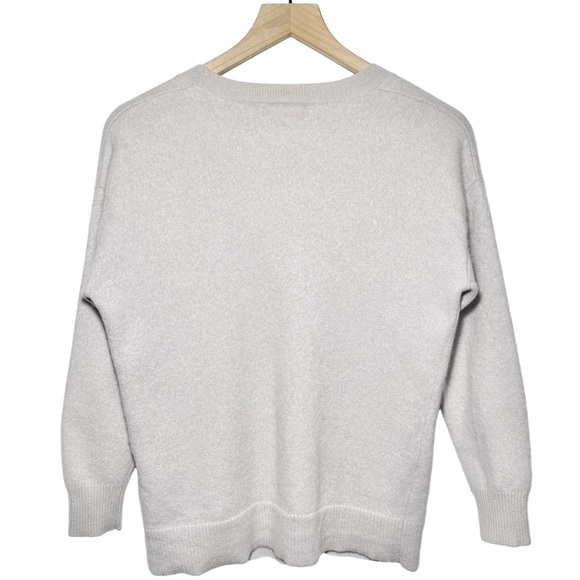 NAADAM Cashmere Boyfriend Cardigan in Pale Gray - Picture 2 of 7